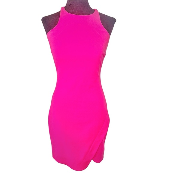 Elizabeth and James Bardot Bodycon Mini Dress in Fuchsia- Size 2 - Picture 14 of 15